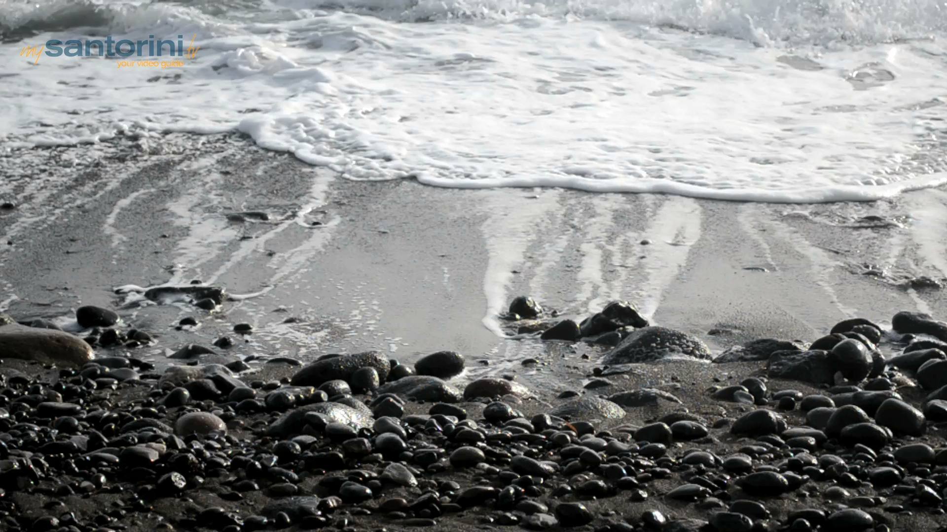 2 Unique Beaches of Santorini Island with lunar landscape